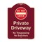 Signmission Designer Series-Do Not Enter Private Driveway No Trespassing Or Solicitors Wit, 24" H, BU-1824-9980 A-DES-BU-1824-9980 - alternate 1